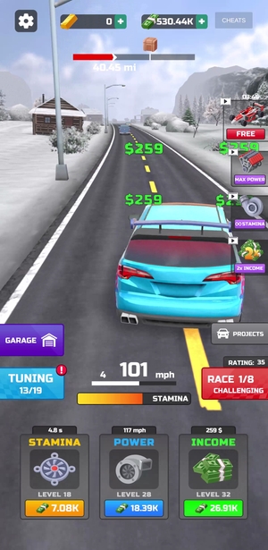 Car Idle progression ex1